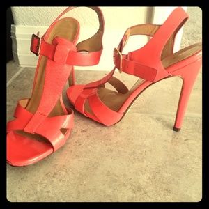 Coral high heels